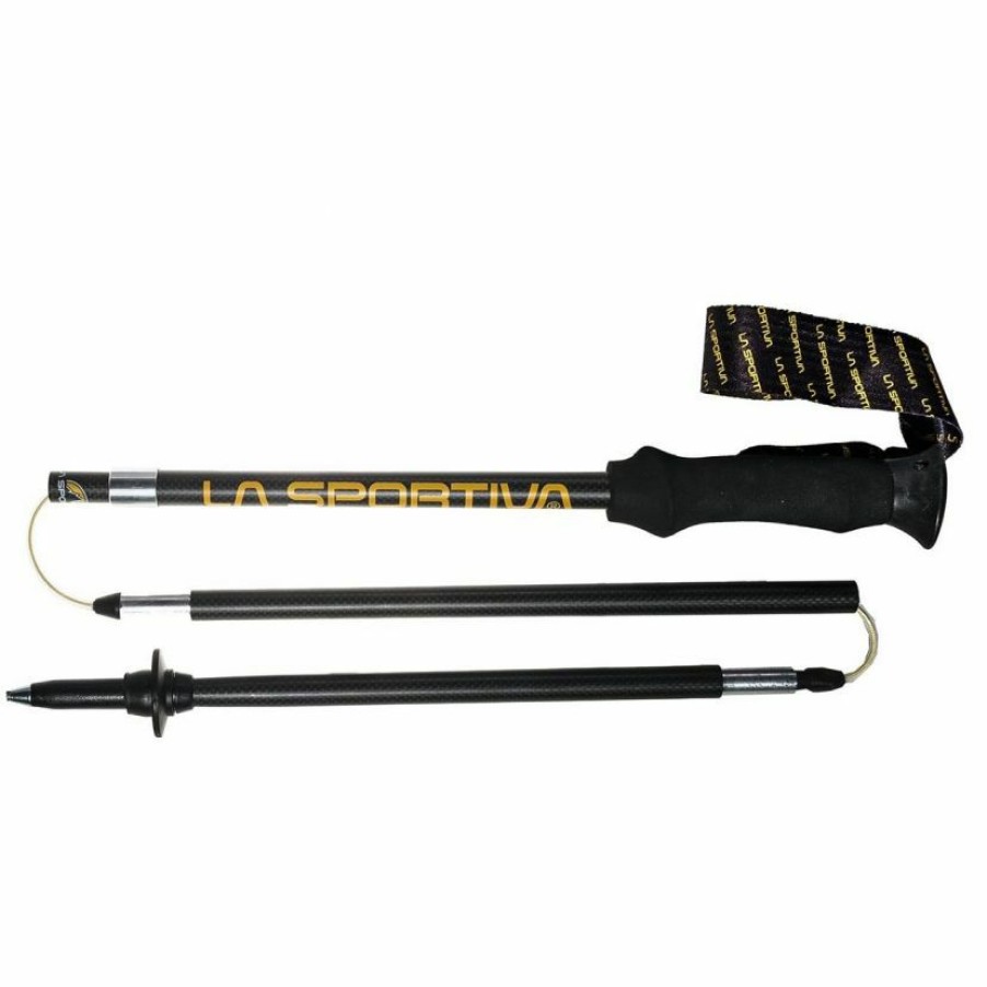 Trekking And Camping * | La Sportiva Trail Speed Carbon Poles Pair Of Trail Running Poles Reduction In Price Black