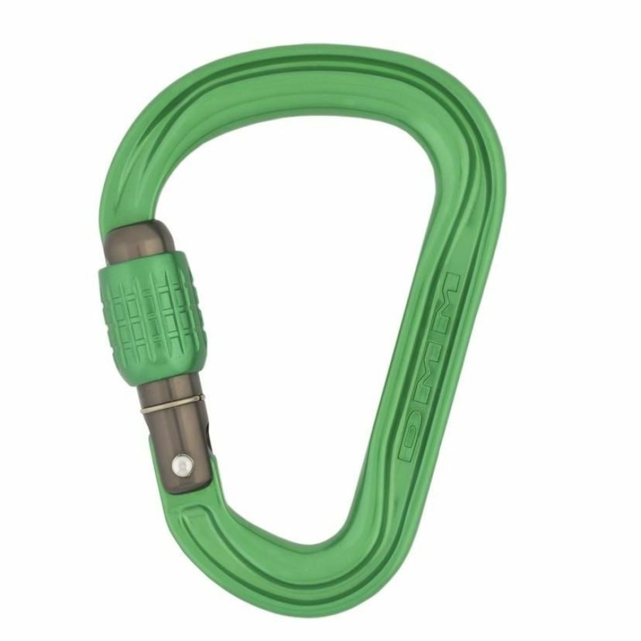 Climbing * | Dmm Phantom Hms Screwgate Climbing Carabiner Exceptional Design Titanium/Lime