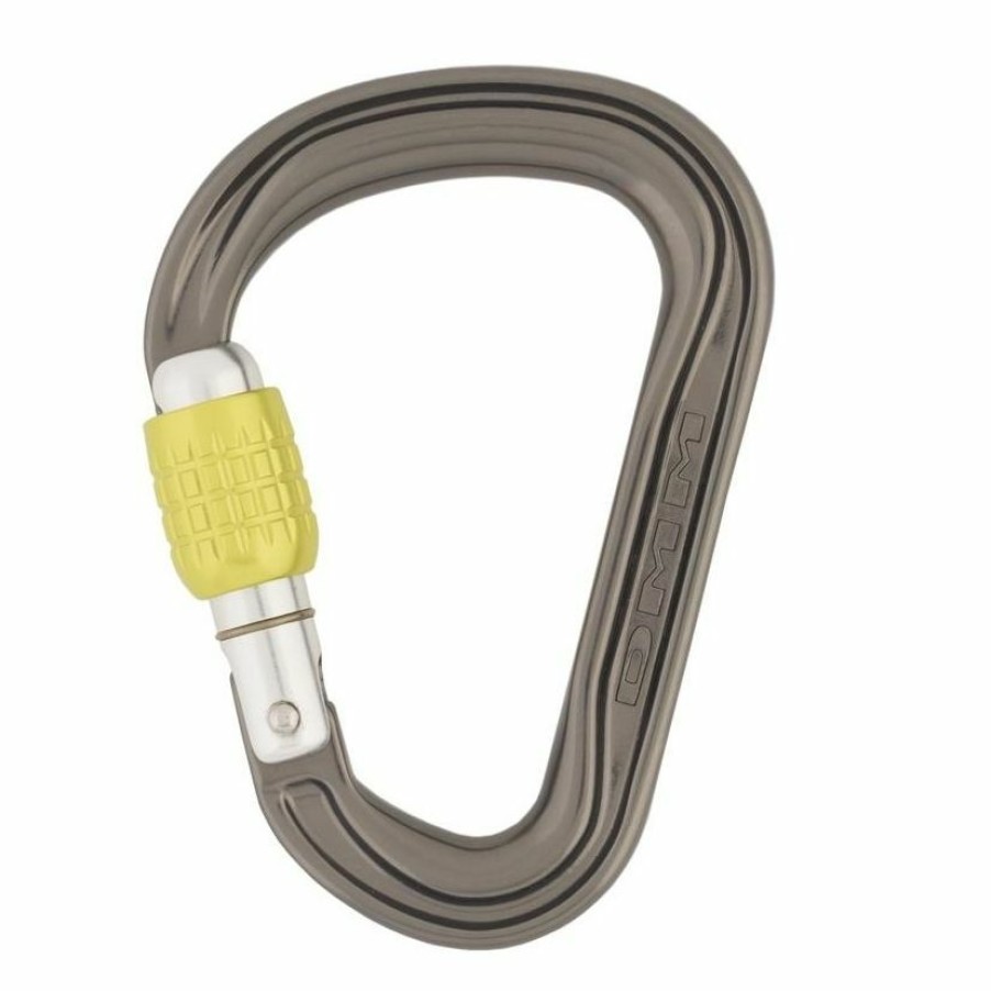 Climbing * | Dmm Phantom Hms Screwgate Climbing Carabiner Exceptional Design Titanium/Lime