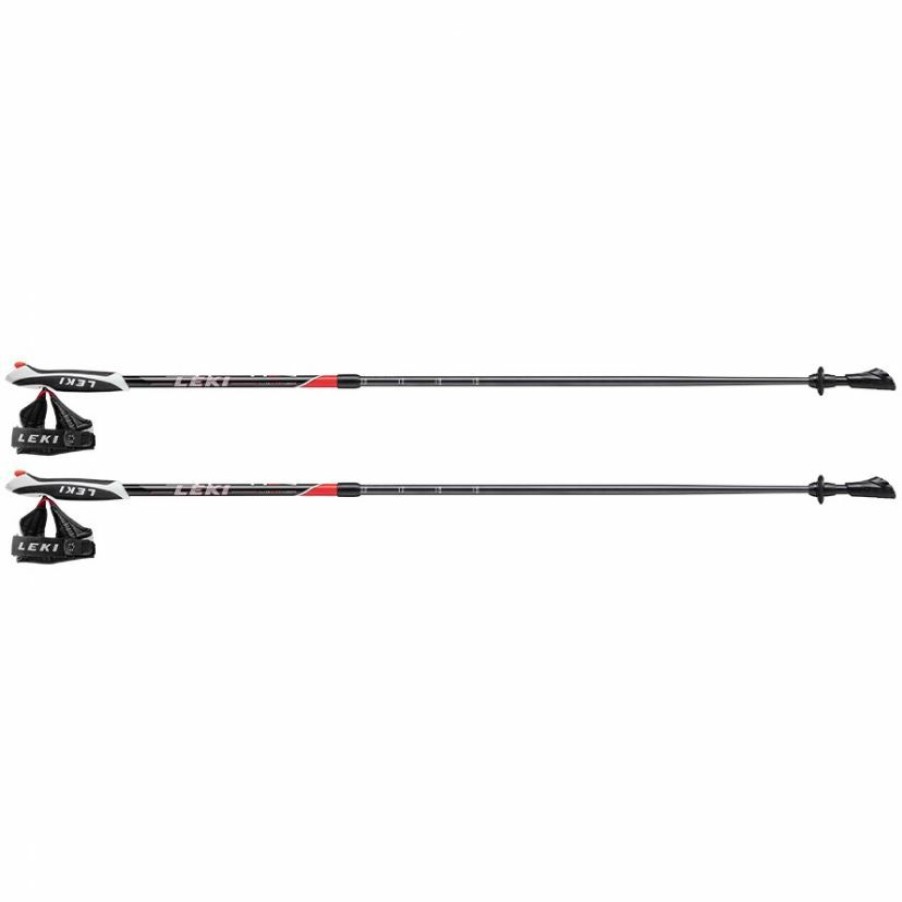 Trekking And Camping * | Leki Spin Telescopic Trekking Pole Special Design Black/Anthracite/White/Neon Red