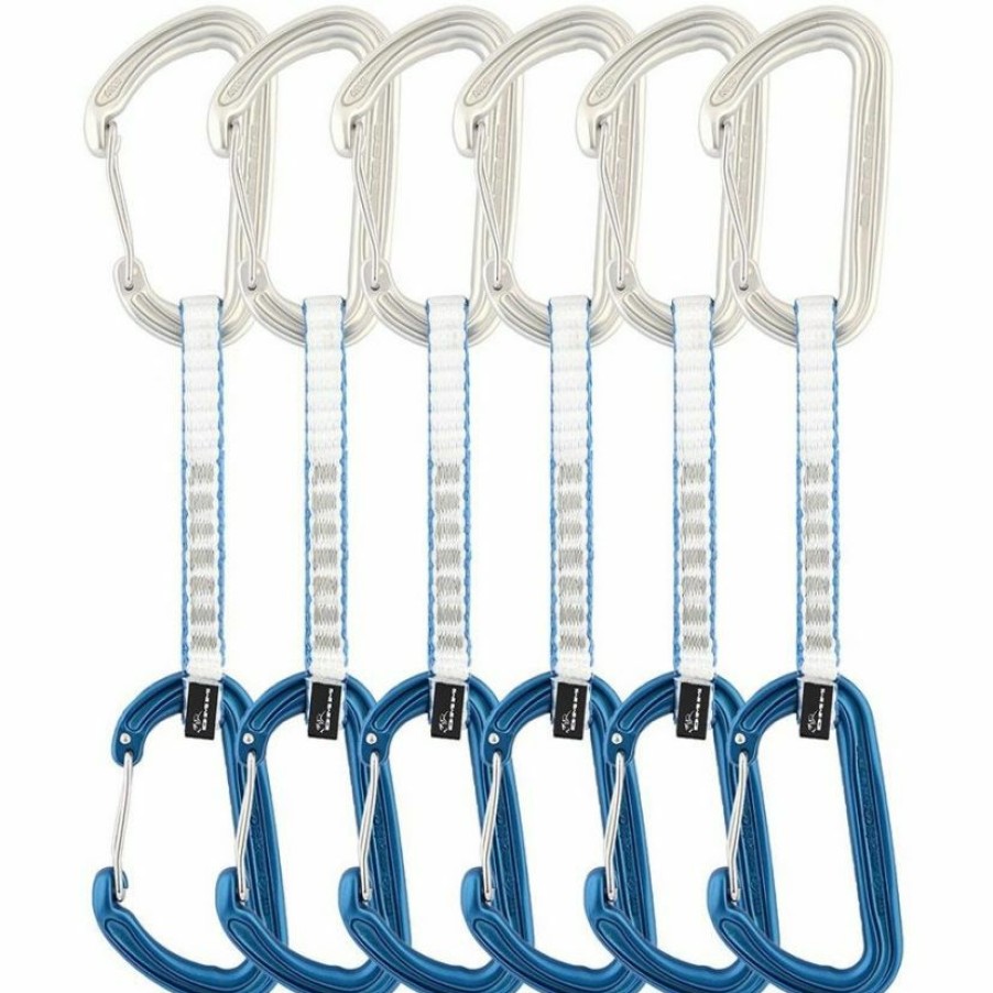 Climbing * | Dmm Spectre Quickdraw 6-Pack Climbing Quickdraw Outlet Sale Silver/Blue