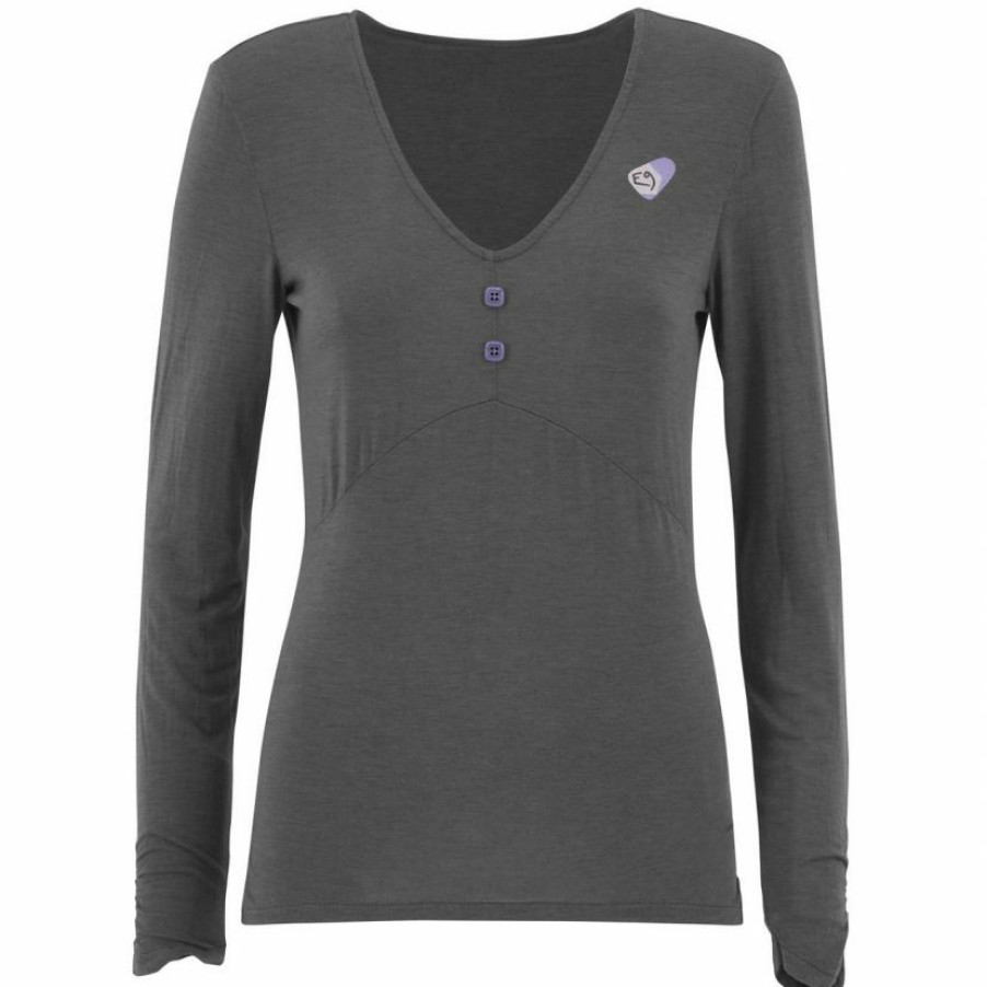 Clothing * | E9 Enove Lia 2 Women'S Long-Sleeved T-Shirt New Products Steel