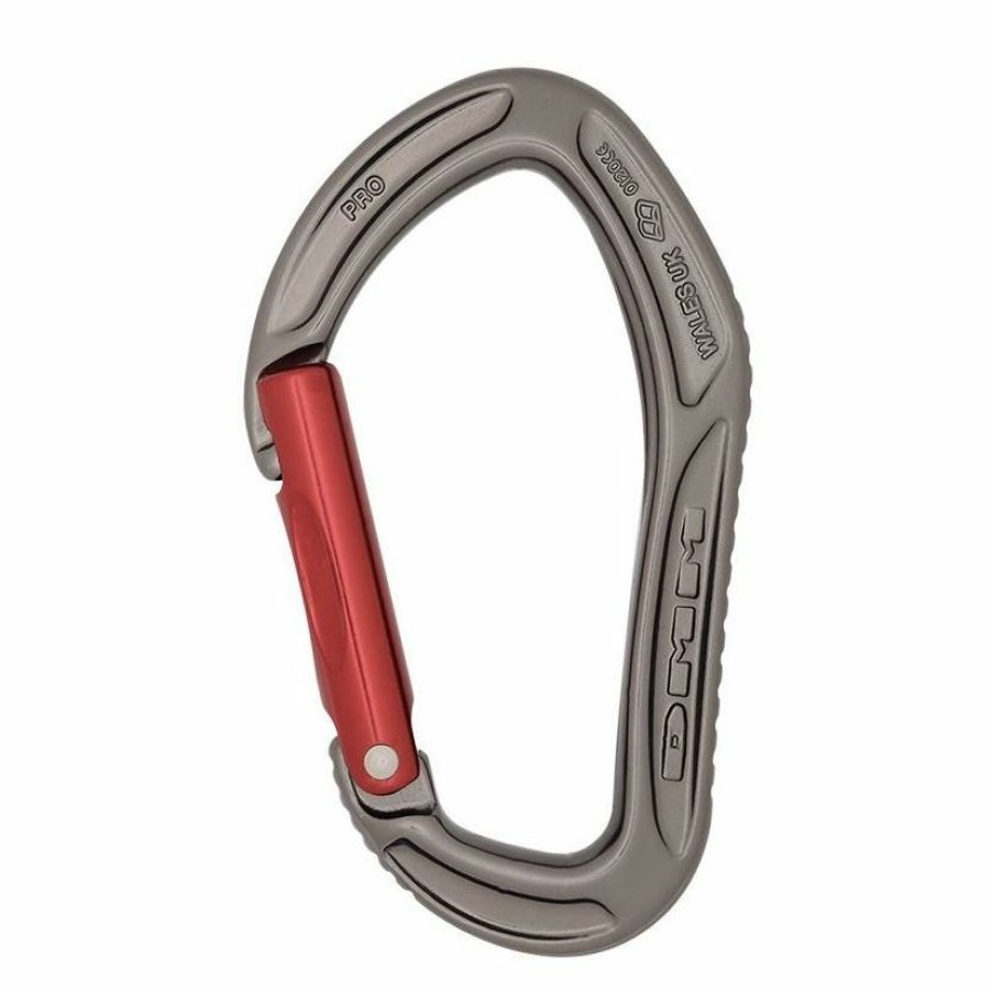 Climbing * | Dmm Alpha Sport Climbing Carabiner With Straight Gate 30%-70% Off Titanium/Red