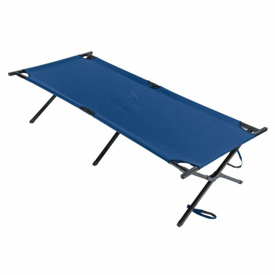 Trekking And Camping * | Ferrino Strong Cot Xl Camp Bed Clearance Blue