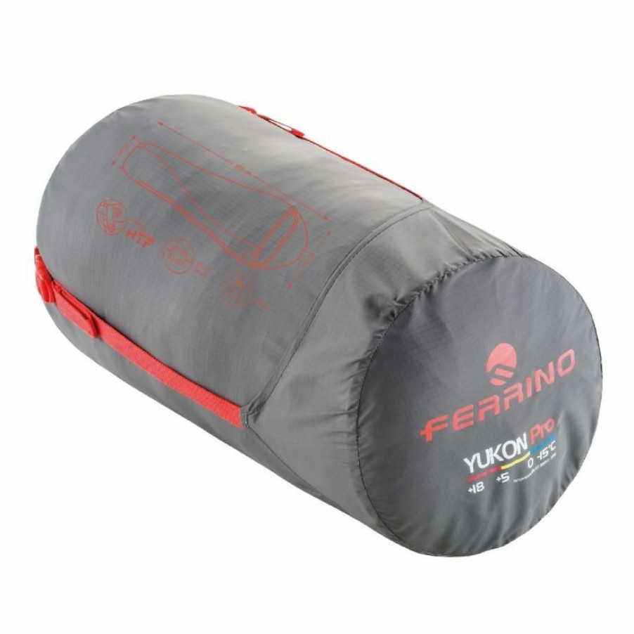 Trekking And Camping * | Ferrino Yukon Pro Sleeping Bag Tendy Style Orange/Grey