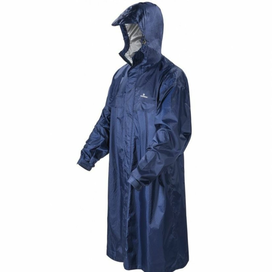 Trekking And Camping * | Ferrino Rando Waterproof Poncho Quality Guarantee Blue