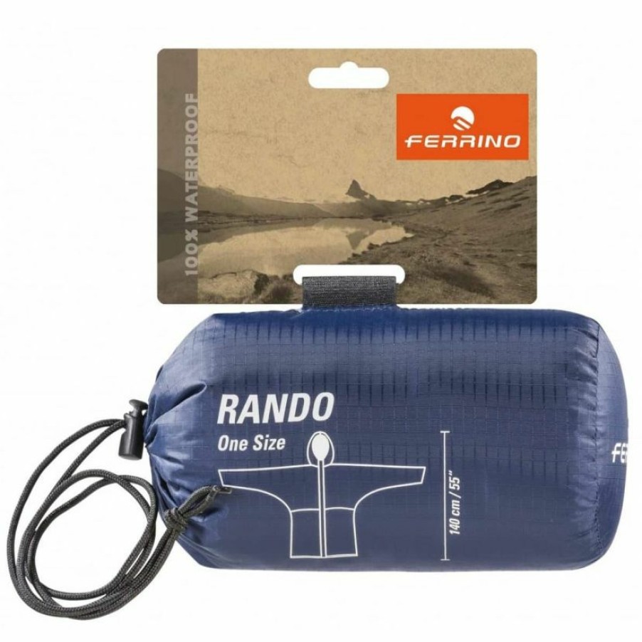 Trekking And Camping * | Ferrino Rando Waterproof Poncho Quality Guarantee Blue