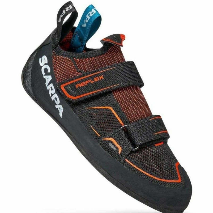 Footwear * | Scarpa Reflex V Black/Flame Climbing Shoes Limited Edition