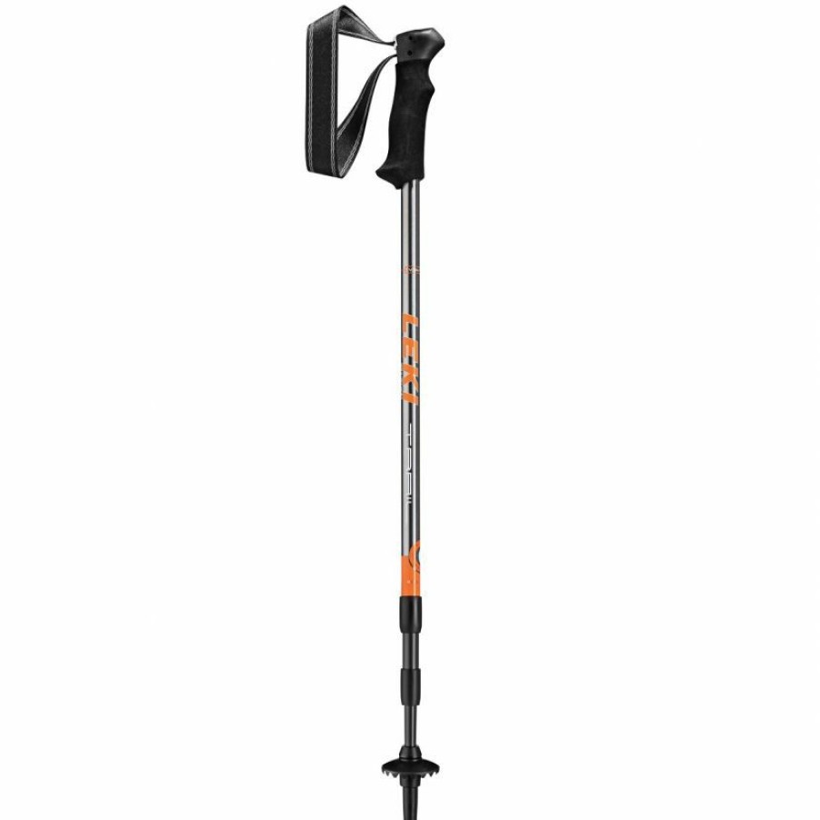 Trekking And Camping * | Leki Trail Lite Telescopic Trekking Pole 40%-70% Off Grey/White/Orange