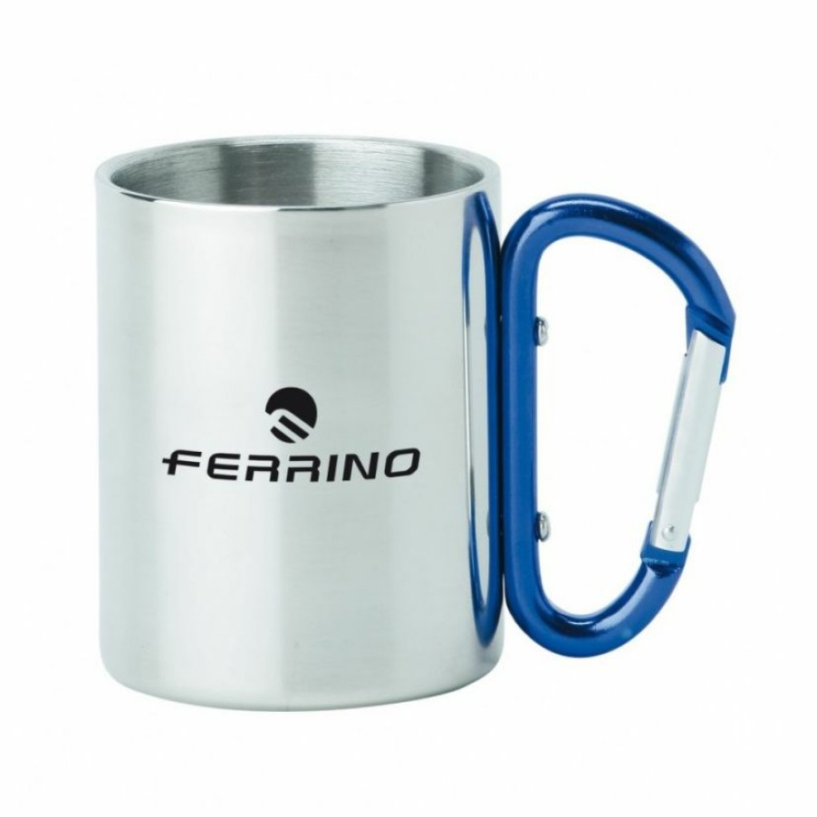 Trekking And Camping * | Ferrino Stainless Steel Cup With Carabiner Lower Prices Grey