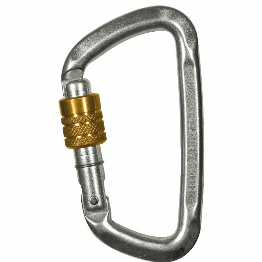 Climbing * | Ct Climbing Technology D-Shape Steel Sg Screw-Lock Climbing Carabiner Reasonable Price