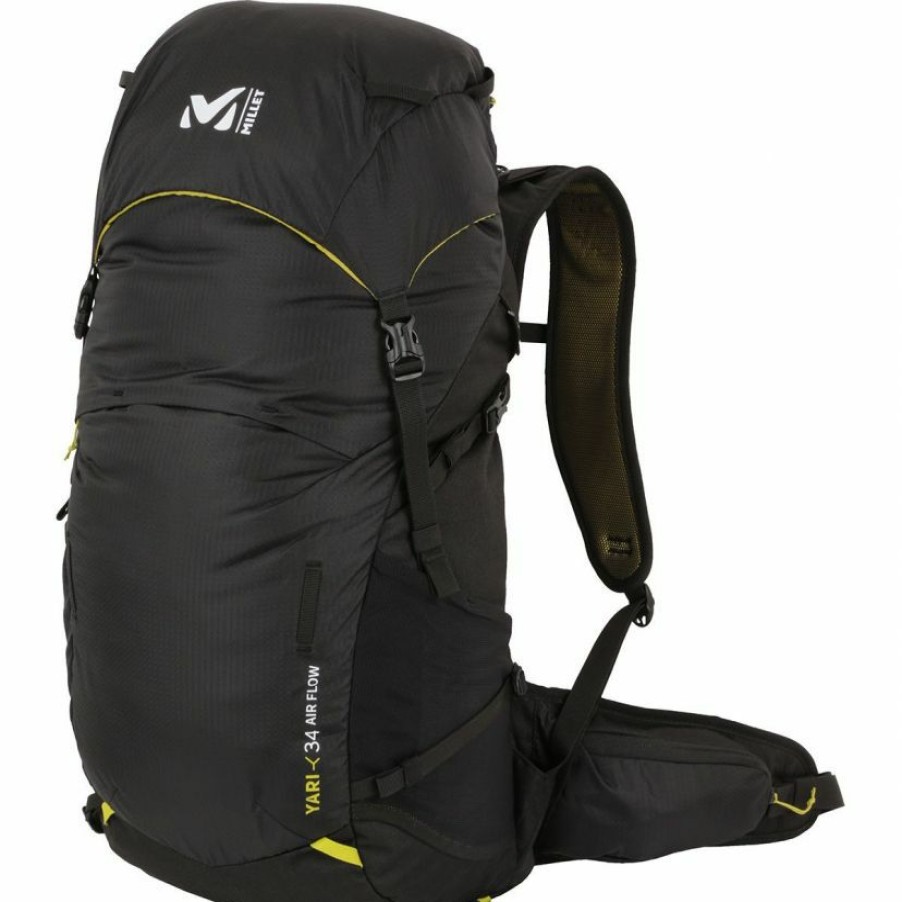 Trekking And Camping * | Millet Yari 34 Airflow Trekking Backpack Exceptional Design Black