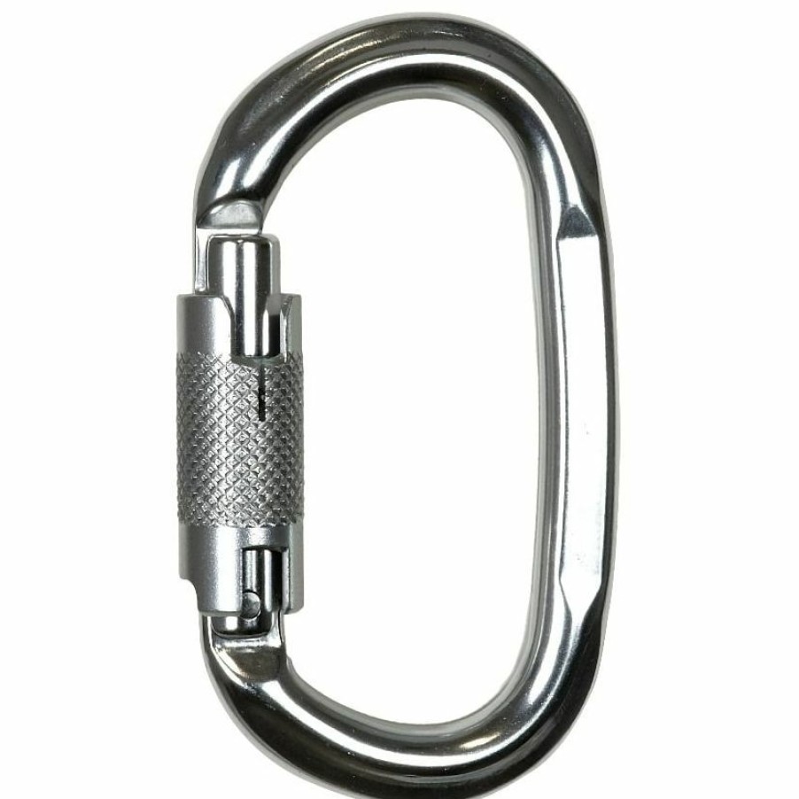 Climbing * | Ct Climbing Technology Pillar Wg Oval Twist-Lock Climbing Carabiner Reduction In Price Grey/Orange