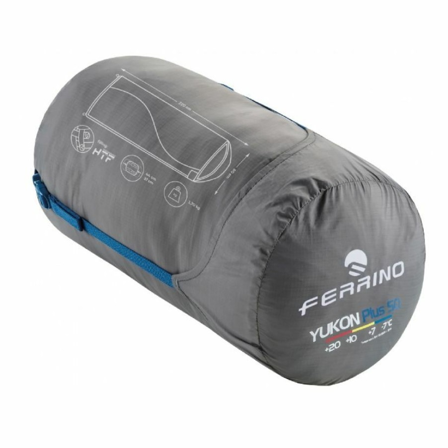 Trekking And Camping * | Ferrino Yukon Plus Sleeping Bag Exactly Discount Blue/Grey