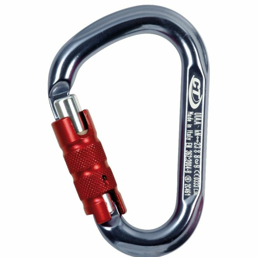 Climbing * | Ct Climbing Technology Snappy Tg Triact-Lock Climbing Carabiner Discounts Online Grey/Red