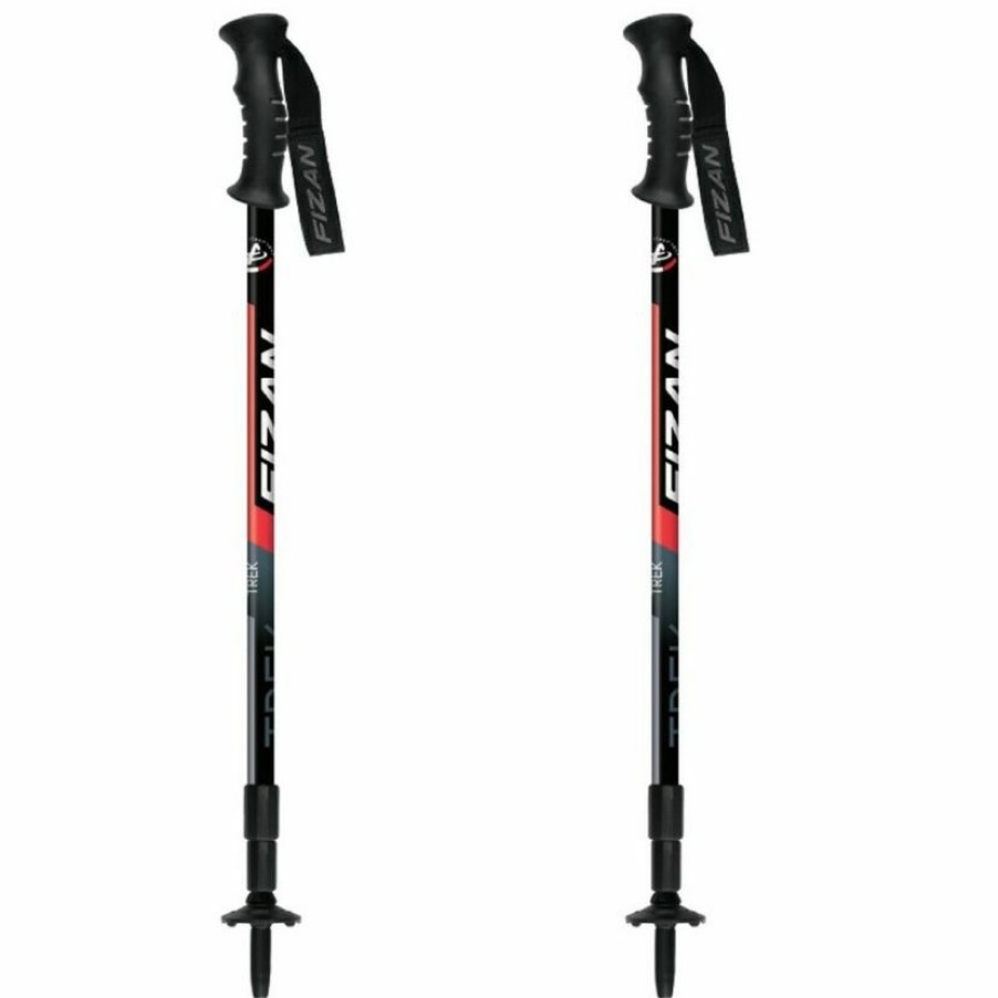 Trekking And Camping * | Fizan Trek Pair Of Trekking Poles Quality Guarantee Red